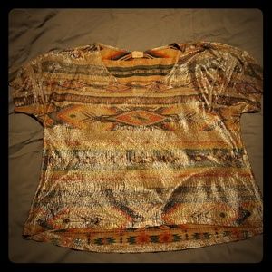 Cute shiny crop shirt